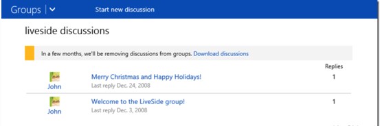 微軟關(guān)閉Windows Live Group討論功能