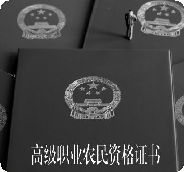 陜西等地已向農(nóng)民頒發(fā)“高級職業(yè)農(nóng)民”證書。